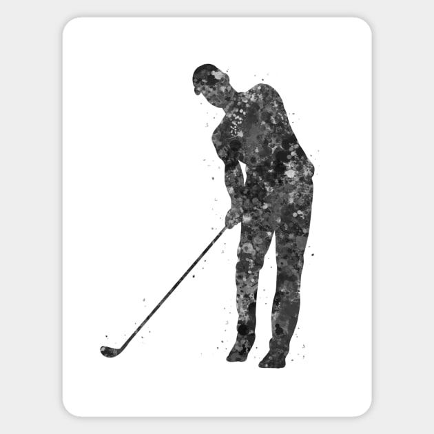 Golf player man Sticker by Yahya Art